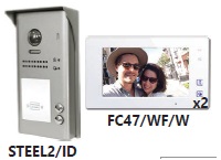 KIT2-WF2/ID Μπουτονιέρα ΚΙΤ με 2 μπουτόν + 2 Οθόνες WiFi 7"