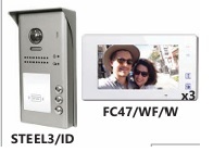 KIT3-WF3/ID Μπουτονιέρα ΚΙΤ με 3 μπουτόν + Οθόνη WiFi 7"